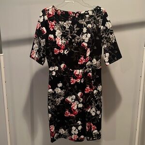 Black floral dress